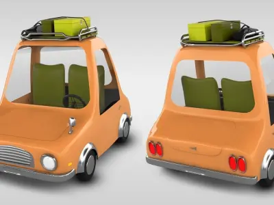 Car animation 3D model