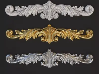 Corona decor for cnc Low-poly 3D model