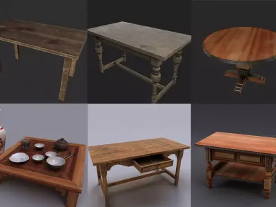 Collection tables table 3D model
