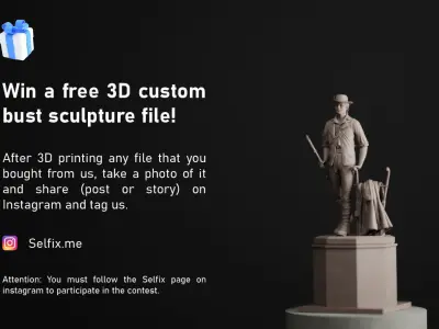 Minuteman Sculpture ready to 3D printing 3D print model