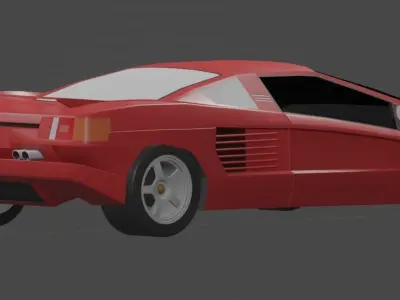 1991 Cizeta Moroder V16T Low-poly 3D model