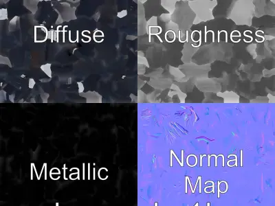 Majestic Black Friesian Horse in Motion Low-poly 3D model