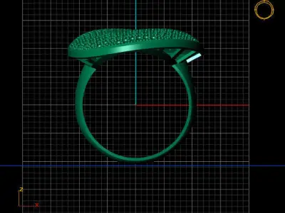 Women Stone Rings Diamond 3D print model 5