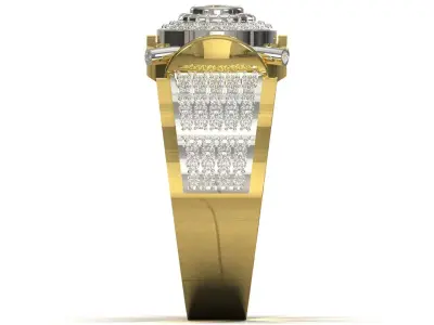Luxury men jewelry STL 3DM 3D gold ring model mr0317 3D print model