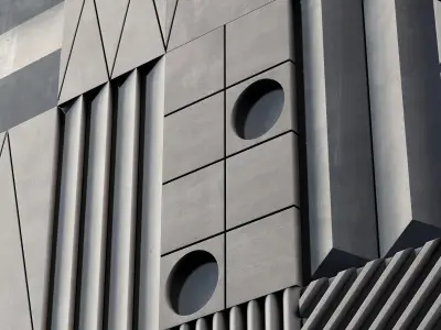 Stone wallcovering decor n2 3D model