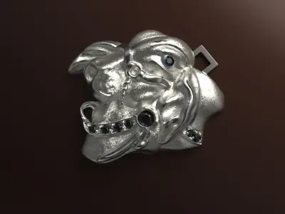 Bull Head Pendant - Dije Cebu 3D print model