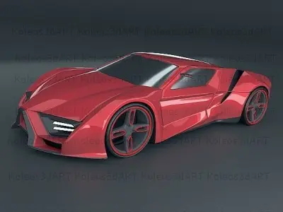 Itonox futuristic racer concept 3D model