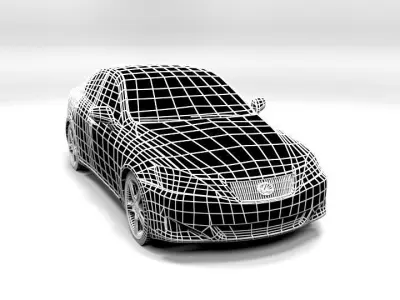 LEXUS IS 2007 LOWPOLY Low-poly 3D model