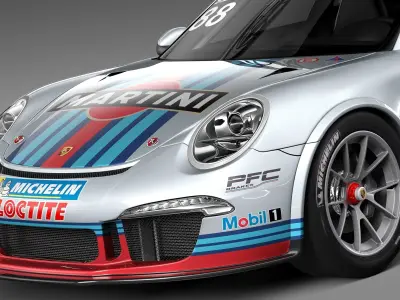 Porsche 911 GT3 Cup 2013 Martini 3D model
