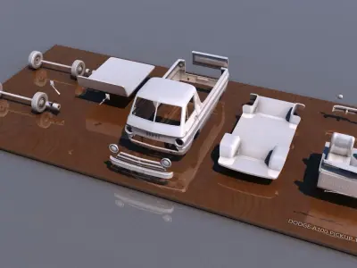 DODGE A100 PICKUP 1964 3D print model
