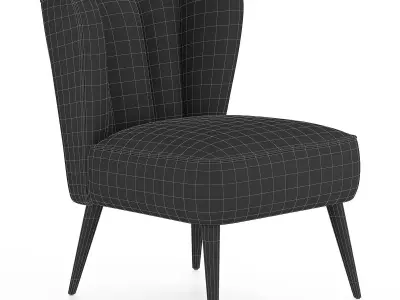 Westbury velvet chair at Cox Cox Low-poly 3D model