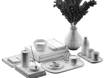 Decorative set 005 Low-poly 3D model purchase