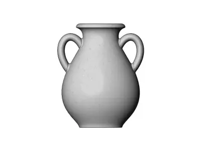 Half simple vase shaped wall shelf bracket and corbel 3D print model