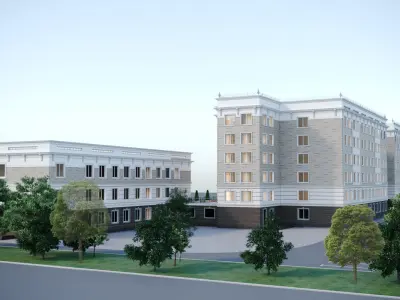 Residential complex 3D model