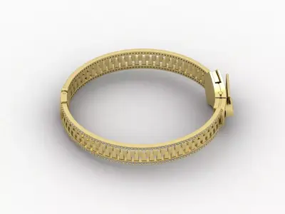 Zipper Bangle 03 3D print model
