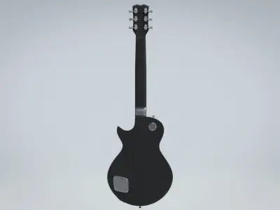 Guitar Gibson Black 3D Model Free 3D model