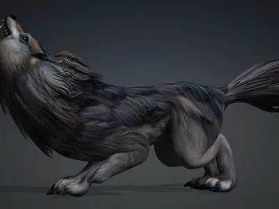 Wolf-B5 Low-poly 3D model