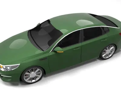KIA OPTIMA 2016 SEDAN LOWPOLY Low-poly 3D model