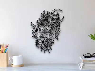 Owl Wall Art 3D print model