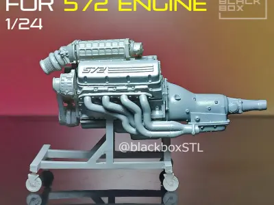 572 Engine Display base 1-24th 3D print model