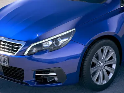 Peugeot 308 2018 3D model