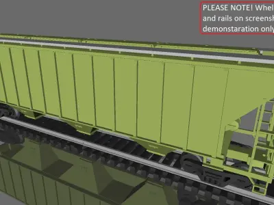 3-bay Covered Hopper printable moded in H0 Scale 3D print model