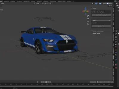 Ford mustang shelby gt500 3D model