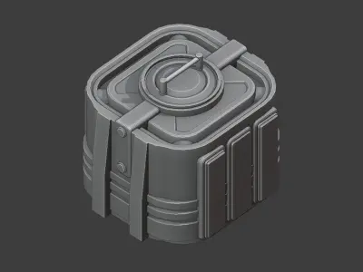 Sci Fi Crate model - Low Poly Free low-poly 3D model