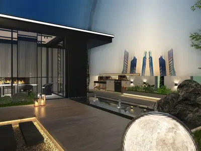 Outdoor garden 3D model