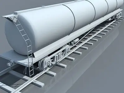 Detailed Set of 2 Train Cars 3D model