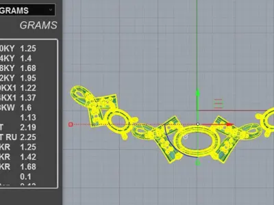 Ultimate Graduated Gemstone Geometric Necklace 3D print model