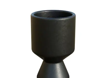 Black Decor Vase v08 3D model