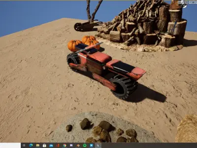 Farmer Motorcycle Low-poly 3D model