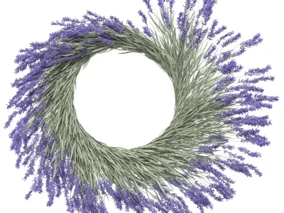 Lavender decor set 2 3D model