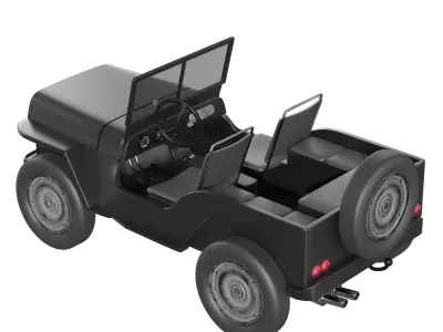 jeep black 3D model