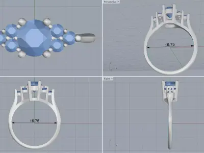 ring woman  3D print model 33