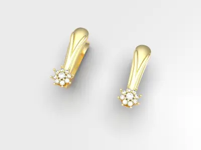 Flower earrings  3D print model