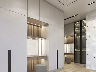 Design Twin Bedroom 3D model