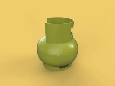 LPG COOKING GAS BOTTLE CYLINDER  3 KG FOR KITCHEN 3D model
