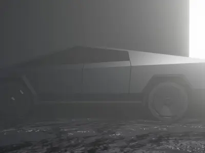 Cybertruck Tesla - Low Poly Low-poly 3D model