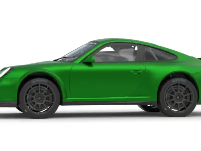 Porsche 911 3D Model High-Quality Detailed Design Low-poly 3D model
