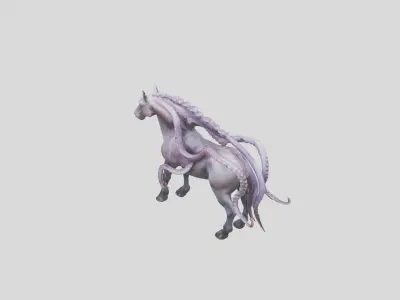 Octopus Horse Hybrid 3D Model Low-poly 3D model