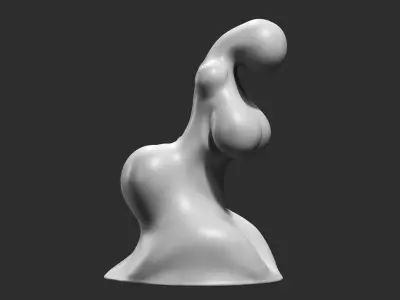 female modern sculpture 3D print model 103 3D print model