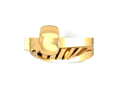 Pendant 3dm stl FBX OBJ Render Detail diamond in gold 3D print model