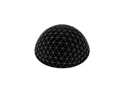 Geodesic Dome v1 001 Low-poly 3D model