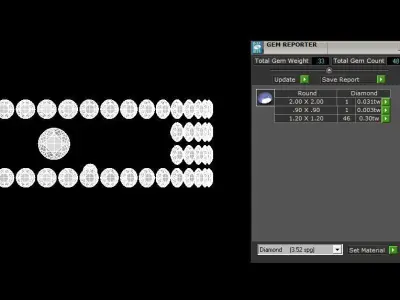 Messika Ring Gold 3D print model