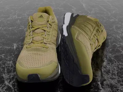 ADIDAS 3D SHOES - YELLOW - SUPERNOVA Low-poly 3D model