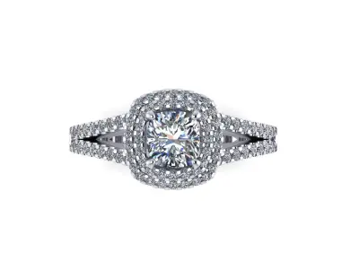 Fashion Diamond Ring R1 3D print model
