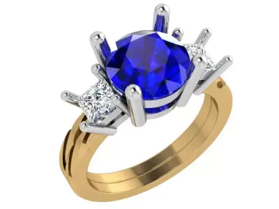 Round Cut Basket Setting Ring 4365 3D print model