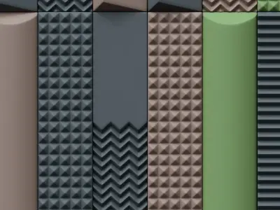 Tile Biscuit plain bianco 3D model